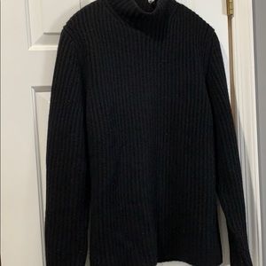Thick black mock neck sweater